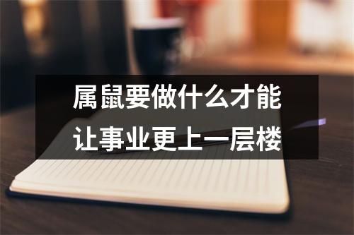 属鼠要做什么才能让事业更上一层楼