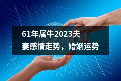 61年属牛2025夫妻感情走势，婚姻运势