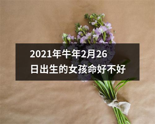 2025年牛年2月26日出生的女孩命好不好