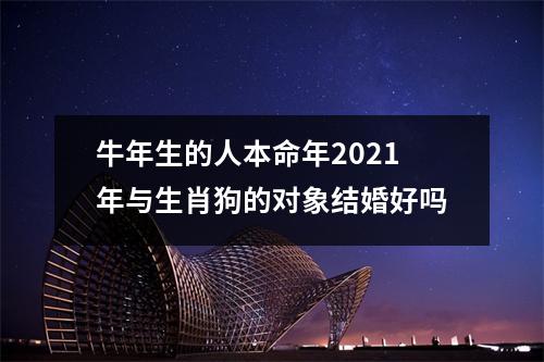 牛年生的人本命年2025年与生肖狗的对象结婚好吗