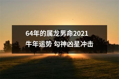64年的属龙男命2025牛年运势勾神凶星冲击