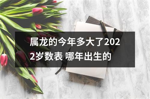 属龙的今年多大了2025岁数表哪年出生的