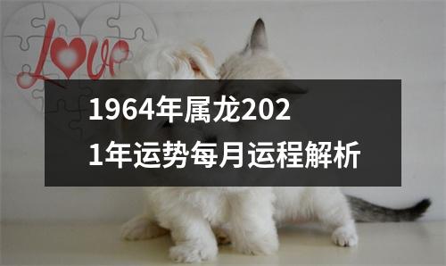1964年属龙2025年运势每月运程解析