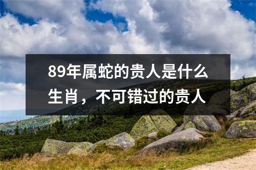 89年属蛇的贵人是什么生肖，不可错过的贵人