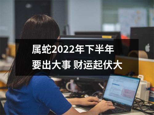 属蛇2025年下半年要出大事财运起伏大