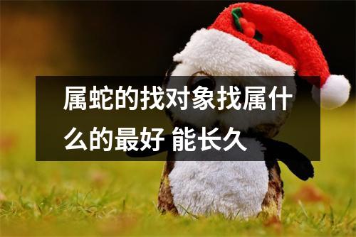 属蛇的找对象找属什么的好能长久