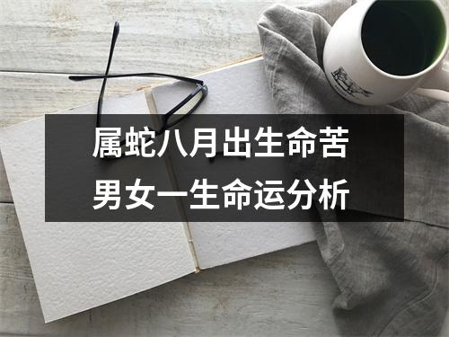 属蛇八月出生命苦男女一生命运分析