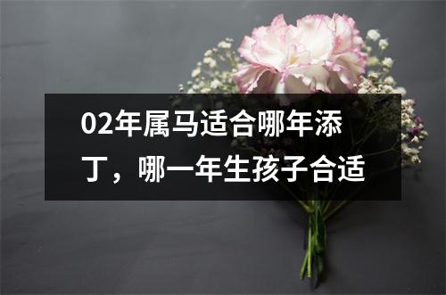 02年属马适合哪年添丁，哪一年生孩子合适