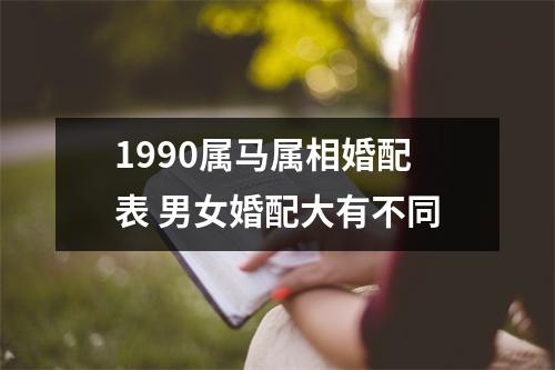1990属马属相婚配表男女婚配大有不同