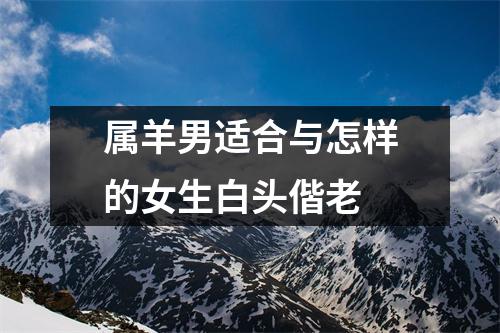 属羊男适合与怎样的女生白头偕老