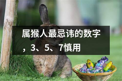 属猴人忌讳的数字，3、5、7慎用