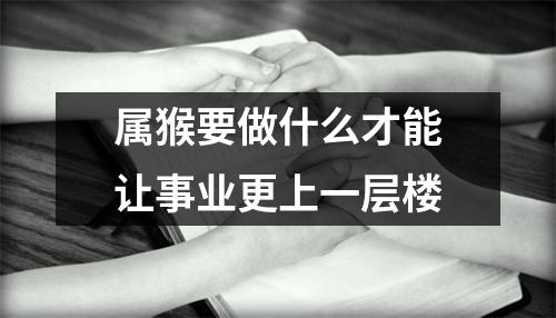 属猴要做什么才能让事业更上一层楼