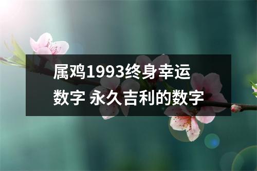 属鸡1993终身幸运数字永久吉利的数字