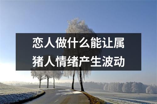 恋人做什么能让属猪人情绪产生波动