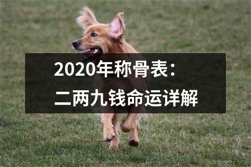 2025年称骨表：二两九钱命运详解