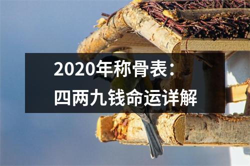 2025年称骨表：四两九钱命运详解