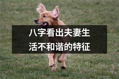 八字看出夫妻生活不和谐的特征