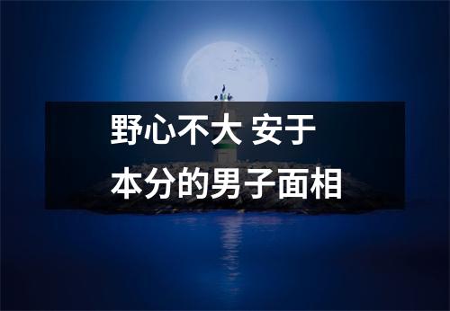 野心不大安于本分的男子面相