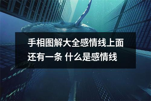 手相图解大全感情线上面还有一条什么是感情线