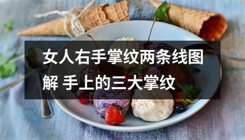 女人右手掌纹两条线图解手上的三大掌纹