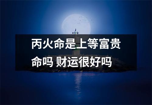 丙火命是上等富贵命吗财运很好吗