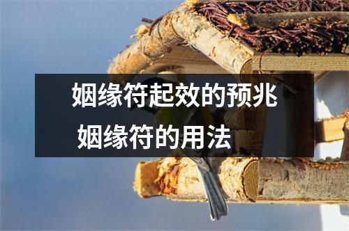 姻缘符起效的预兆姻缘符的用法