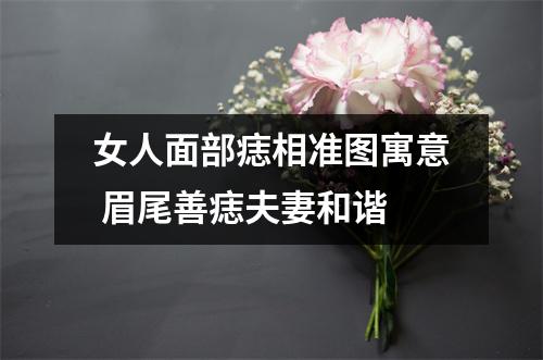 女人面部痣相准图寓意眉尾善痣夫妻和谐