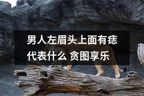 男人左眉头上面有痣代表什么贪图享乐