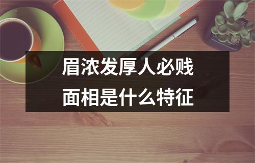 眉浓发厚人必贱面相是什么特征