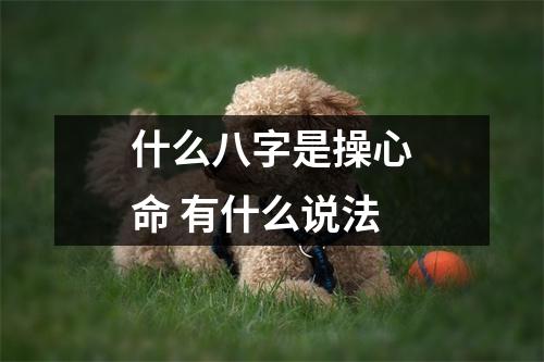 什么八字是操心命有什么