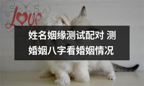 姓名姻缘测试配对测婚姻八字看婚姻情况